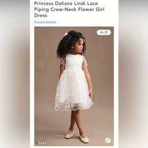 Anthropologie BHLDN Princess Daliana Lindi Lace Flower Girl Dress